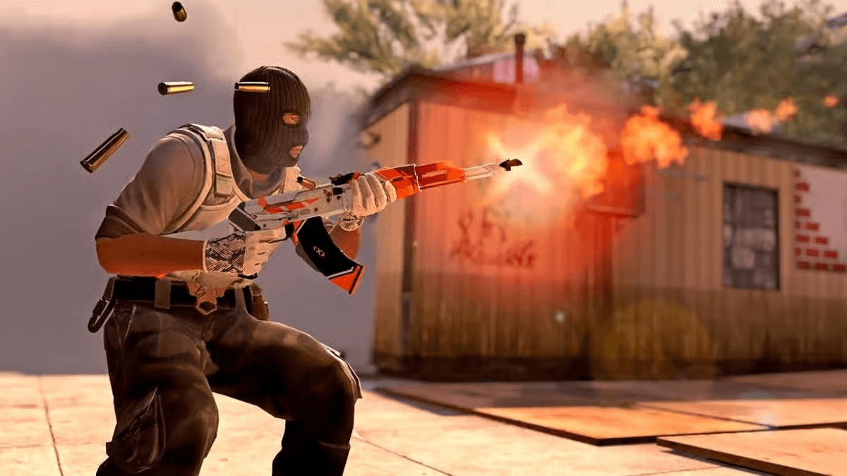 Counter-Strike player on a private vSports training server